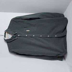 Columbia Men's Green Checkered Long Sleeve Button Down Shirt, L